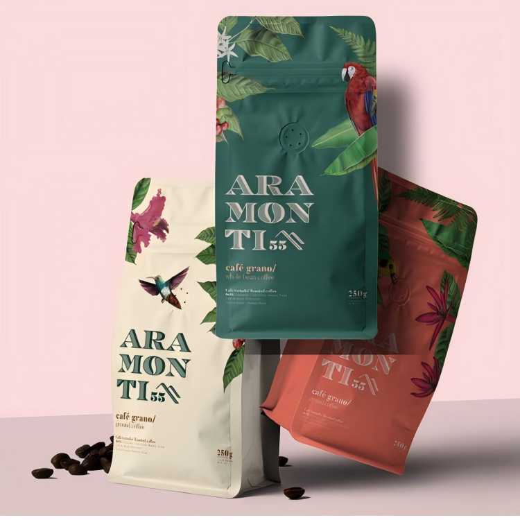 Custom flat bottom coffee bags