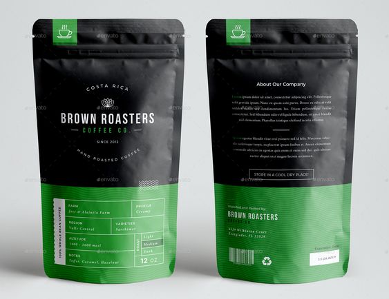 Custom stand up coffee bag